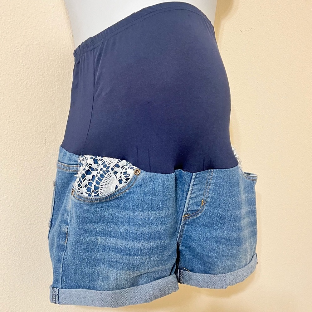 Oh Mamma Maternity Denim Shorts Med